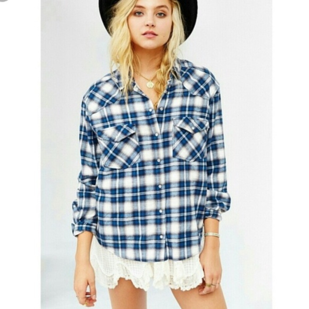 BDG Urban Outfitters Lace Bottom Flannel